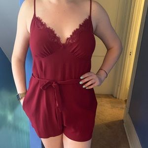 BCBG Max Azria Maroon Romper (not dress)